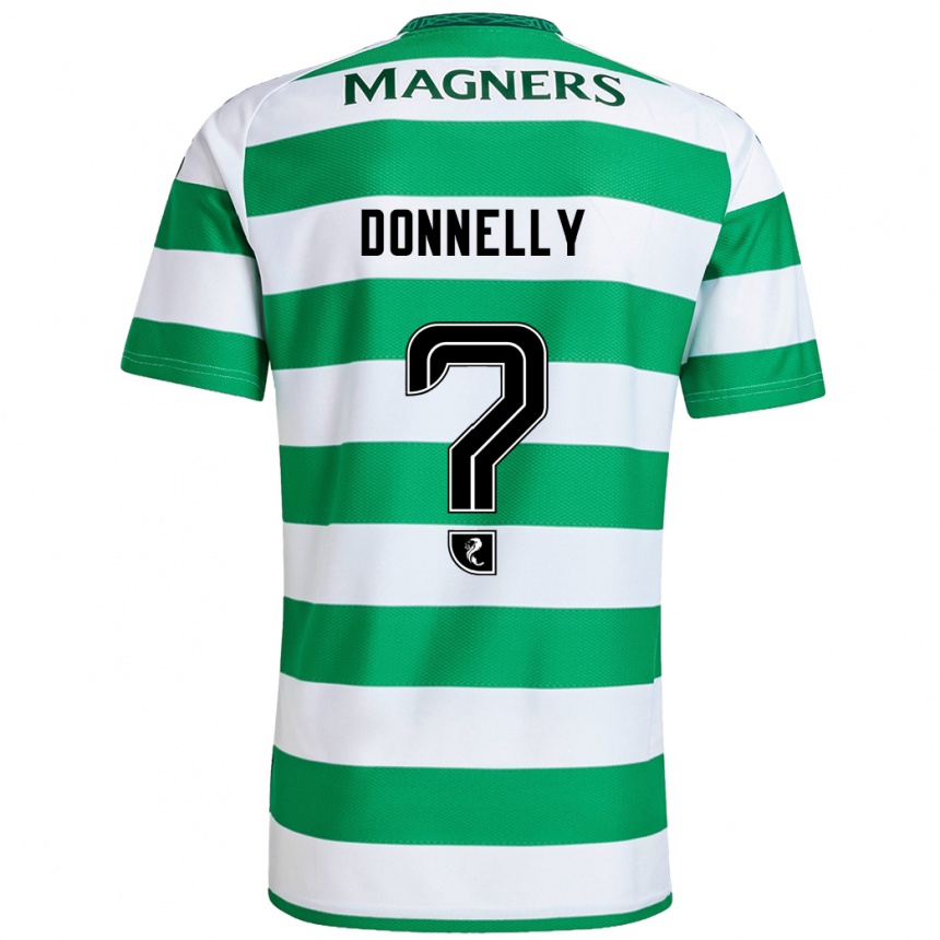 Kids Football Jacob Donnelly #0 Green White Home Jersey 2024/25 T-Shirt Nz