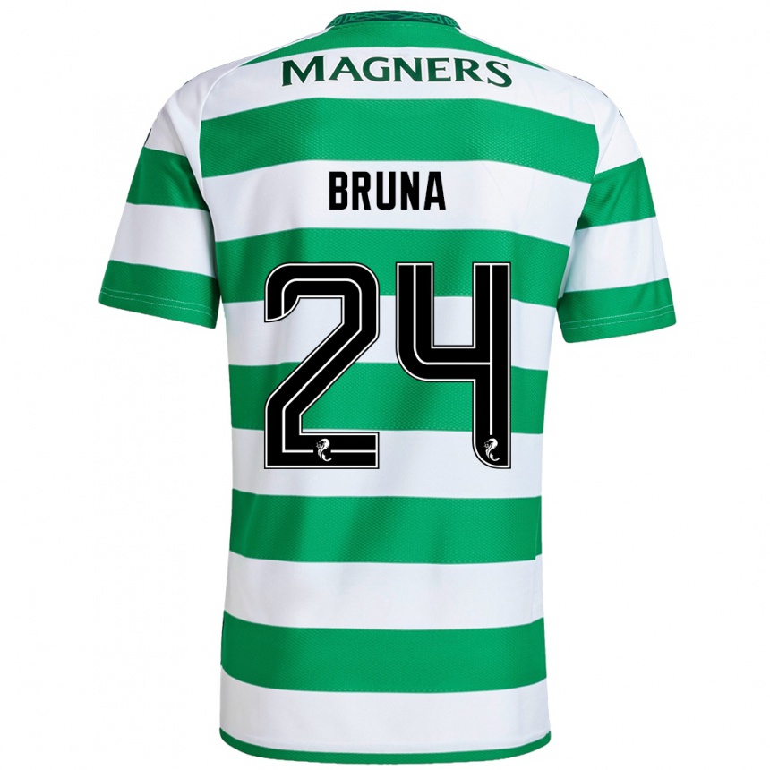 Kids Football Bruna Lourenço #24 Green White Home Jersey 2024/25 T-Shirt Nz