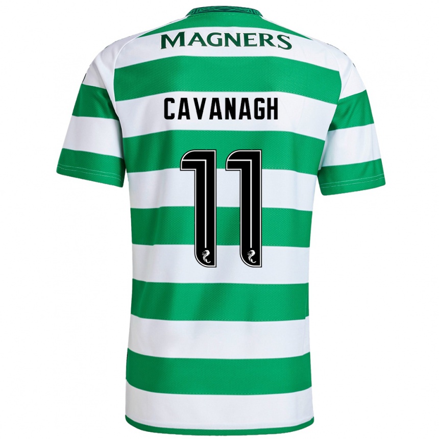 Kids Football Colette Cavanagh #11 Green White Home Jersey 2024/25 T-Shirt Nz