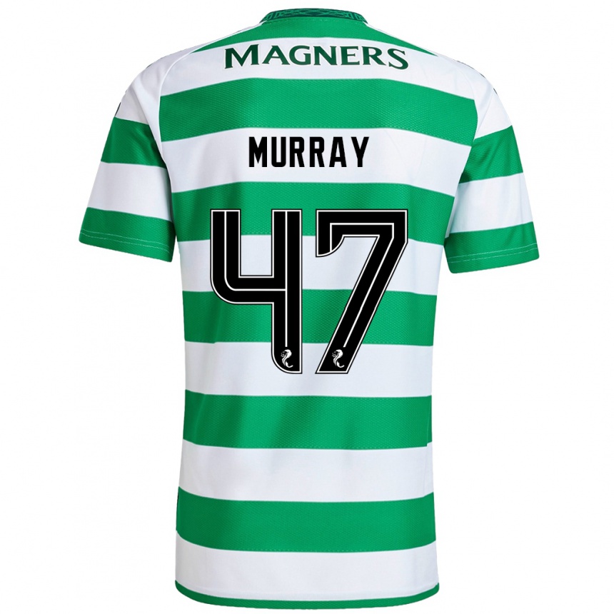 Kids Football Dane Murray #47 Green White Home Jersey 2024/25 T-Shirt Nz