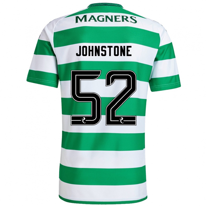 Kids Football Rachael Johnstone #52 Green White Home Jersey 2024/25 T-Shirt Nz