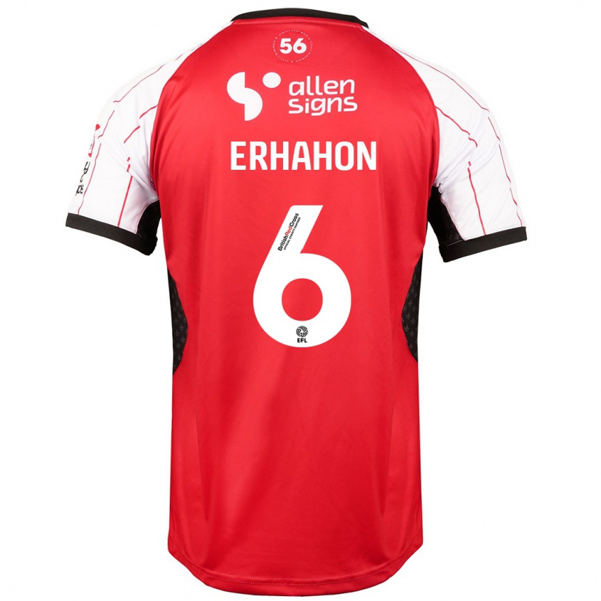 Kids Football Ethan Erhahon #6 White Home Jersey 2024/25 T-Shirt Nz