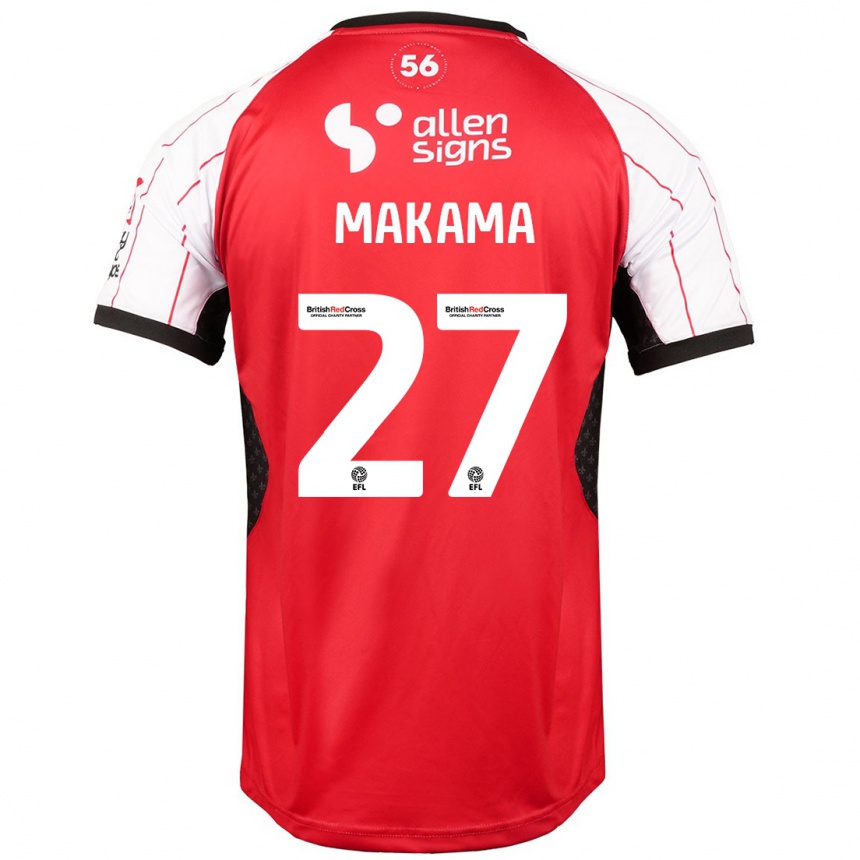 Kids Football Jovon Makama #27 White Home Jersey 2024/25 T-Shirt Nz