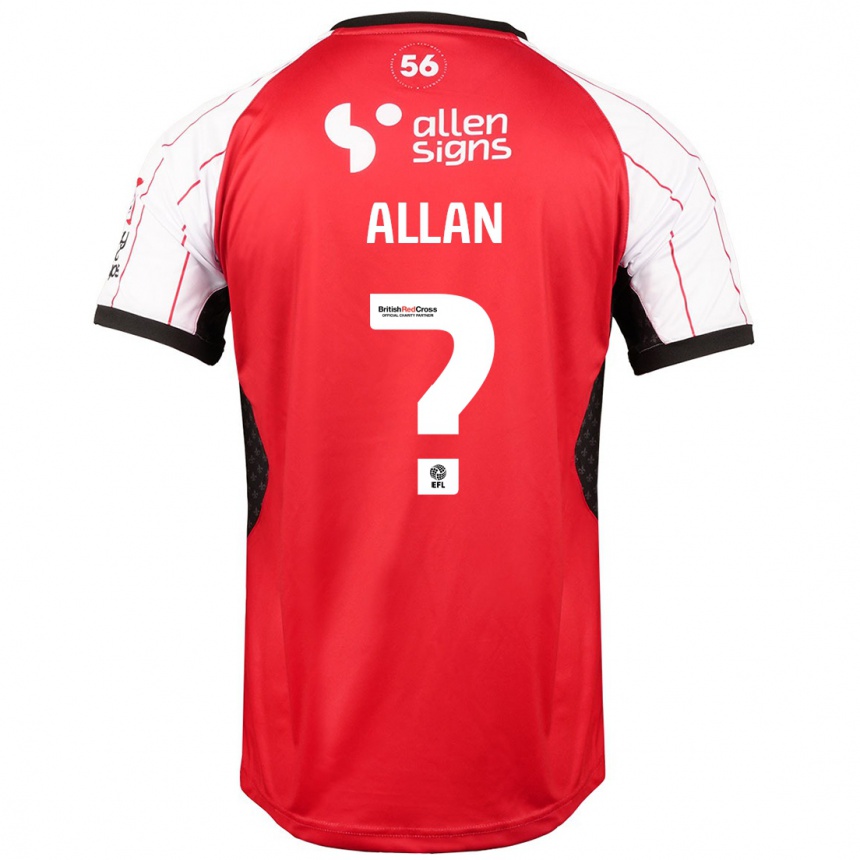 Kids Football Isaac Allan #0 White Home Jersey 2024/25 T-Shirt Nz