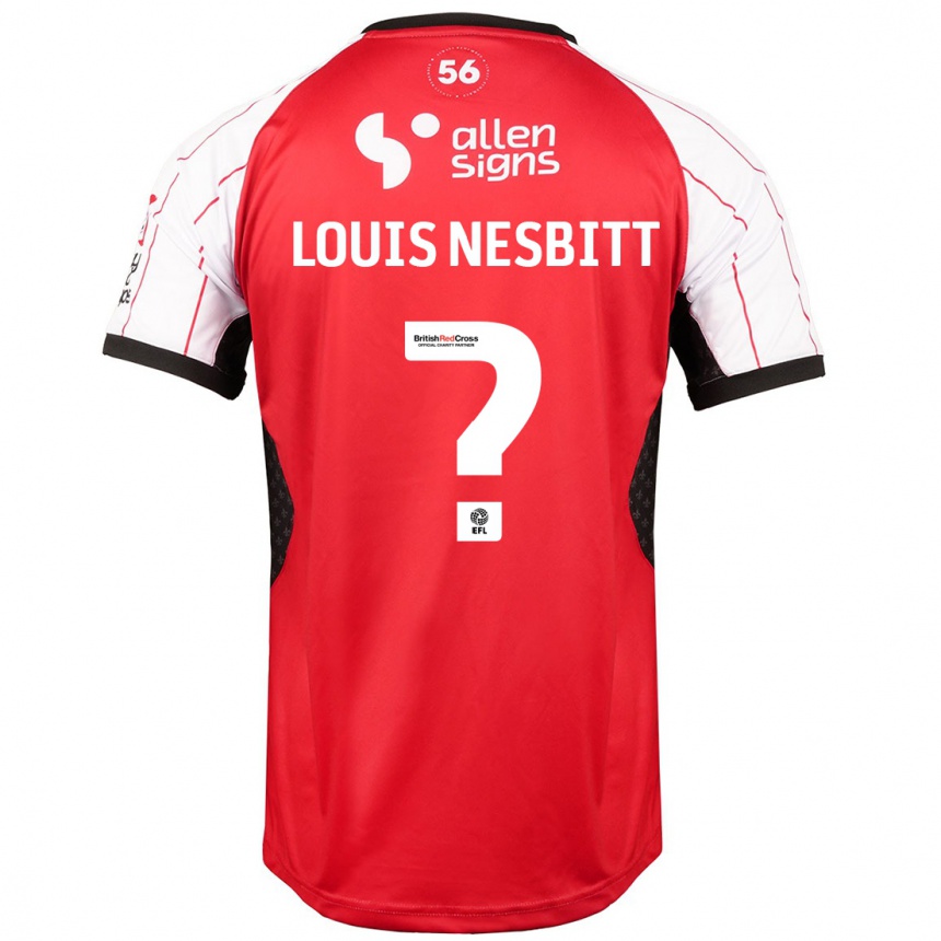 Kids Football Louis Nesbitt #0 White Home Jersey 2024/25 T-Shirt Nz