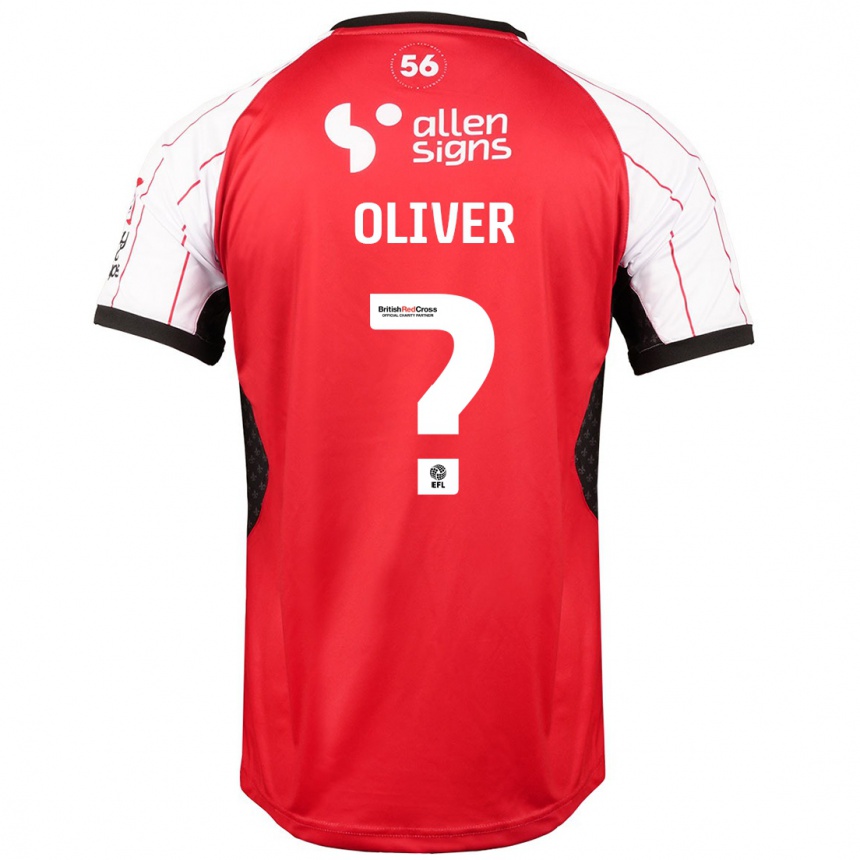 Kids Football Denny Oliver #0 White Home Jersey 2024/25 T-Shirt Nz