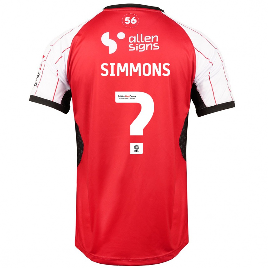 Kids Football Noah Simmons #0 White Home Jersey 2024/25 T-Shirt Nz