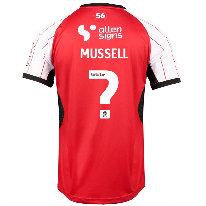 Kids Football Theo Mussell #0 White Home Jersey 2024/25 T-Shirt Nz