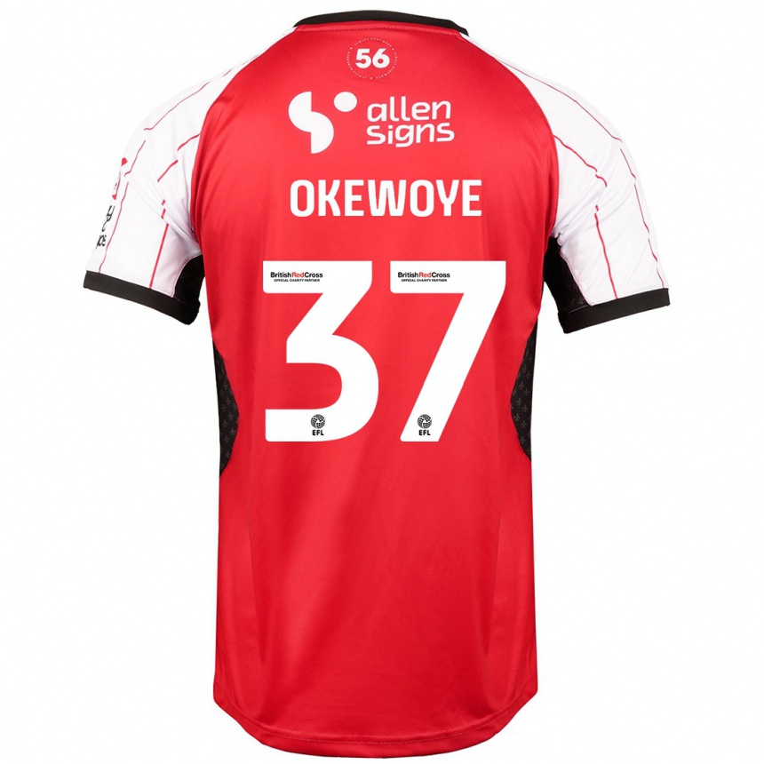 Kids Football Gbolahan Okewoye #37 White Home Jersey 2024/25 T-Shirt Nz