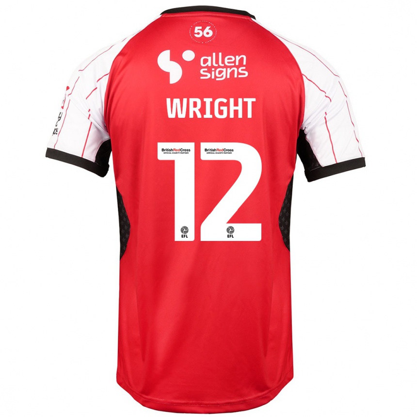 Kids Football Jordan Wright #12 White Home Jersey 2024/25 T-Shirt Nz