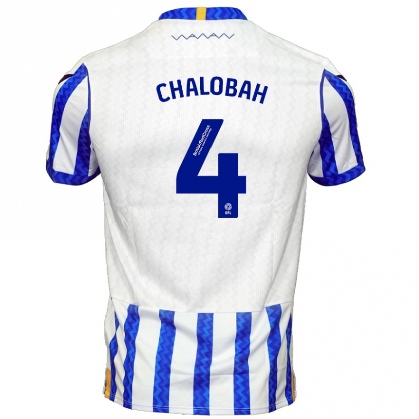 Kids Football Nathaniel Chalobah #4 Blue White Home Jersey 2024/25 T-Shirt Nz