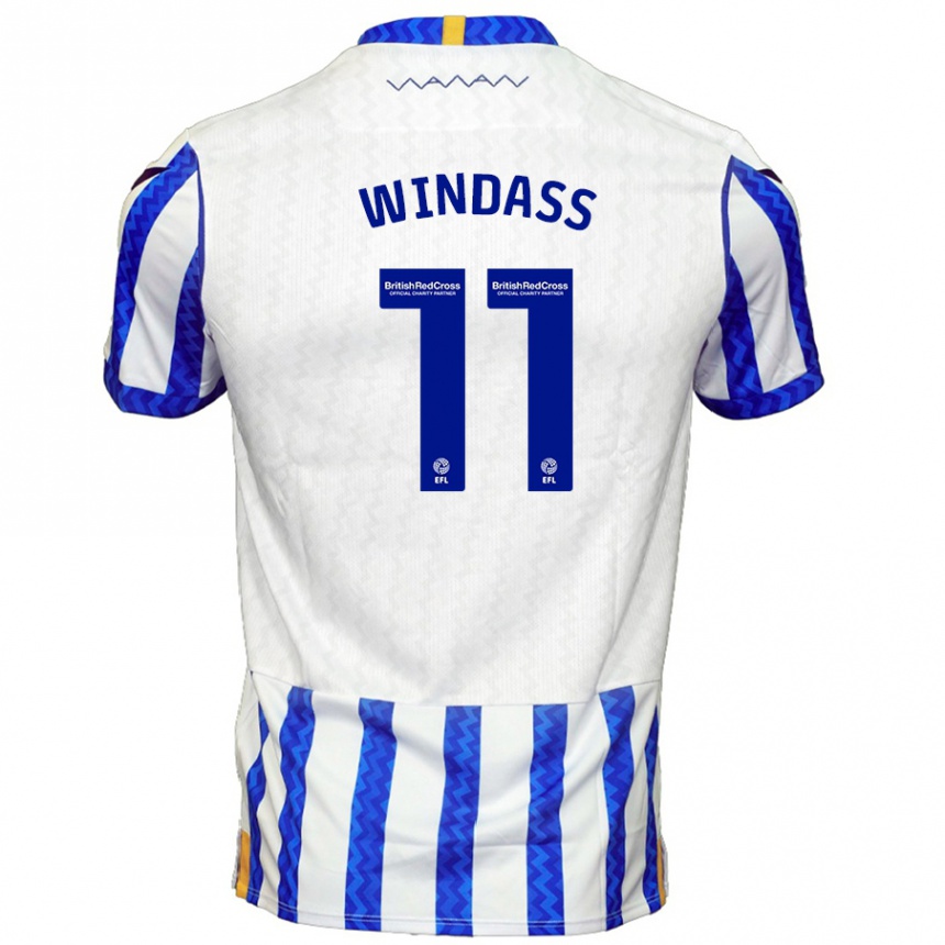 Kids Football Josh Windass #11 Blue White Home Jersey 2024/25 T-Shirt Nz