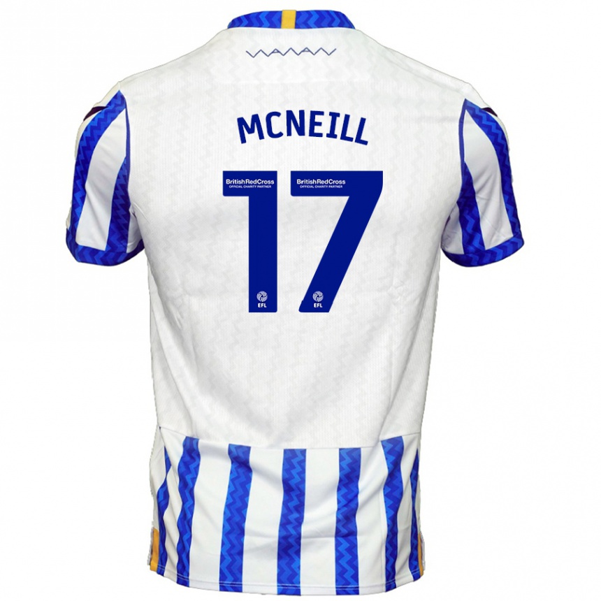 Kids Football Charlie Mcneill #17 Blue White Home Jersey 2024/25 T-Shirt Nz