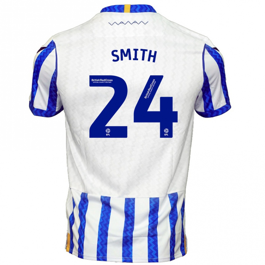 Kids Football Michael Smith #24 Blue White Home Jersey 2024/25 T-Shirt Nz