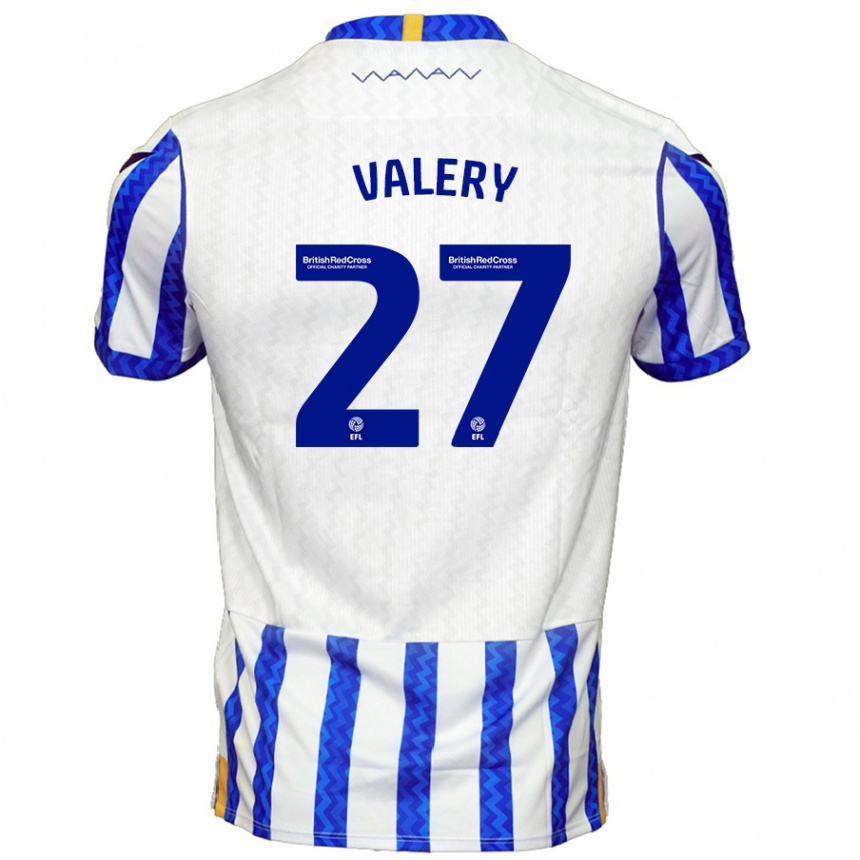 Kids Football Yan Valery #27 Blue White Home Jersey 2024/25 T-Shirt Nz