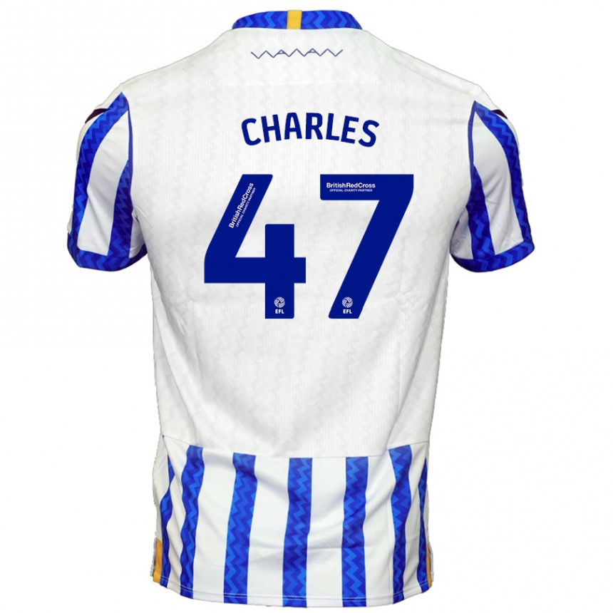 Kids Football Pierce Charles #47 Blue White Home Jersey 2024/25 T-Shirt Nz