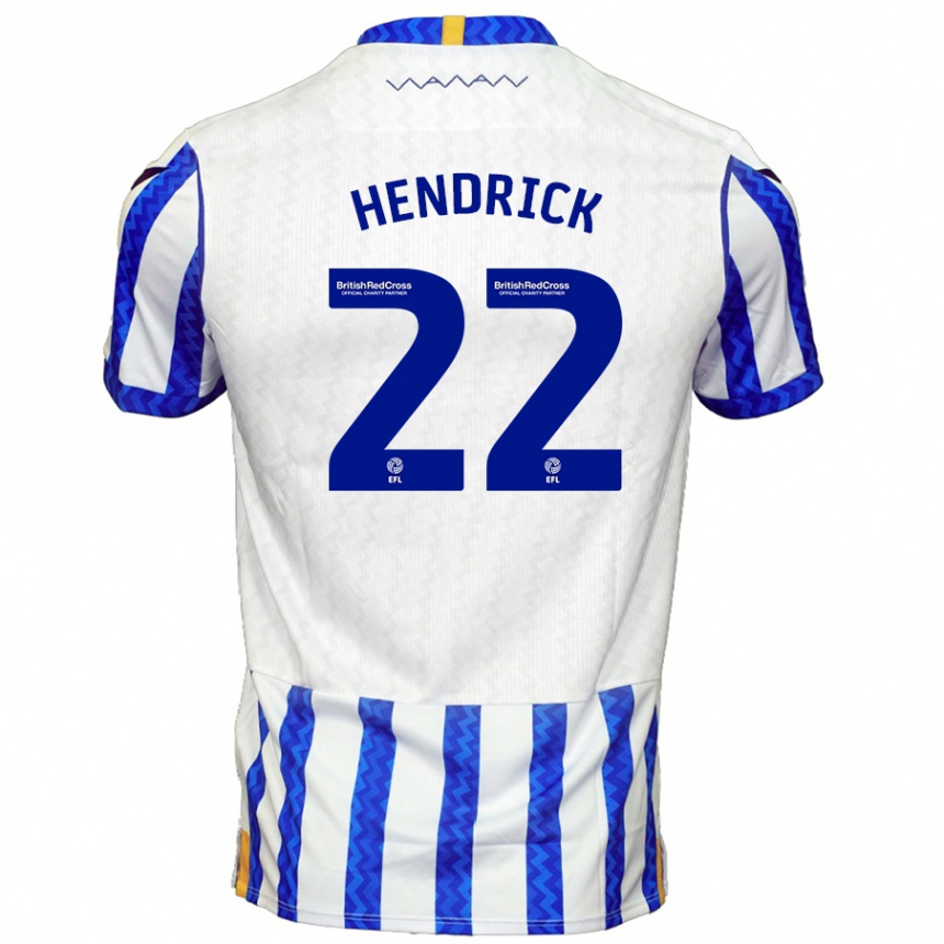 Kids Football Jeff Hendrick #22 Blue White Home Jersey 2024/25 T-Shirt Nz