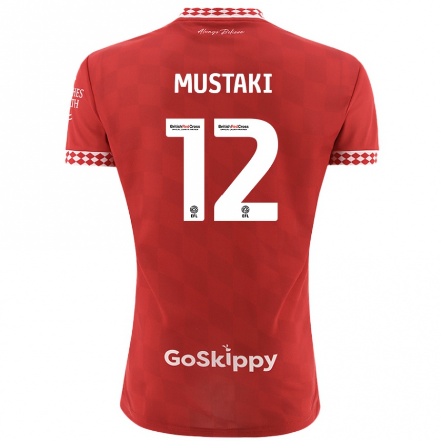 Kids Football Chloe Mustaki #12 Red Home Jersey 2024/25 T-Shirt Nz