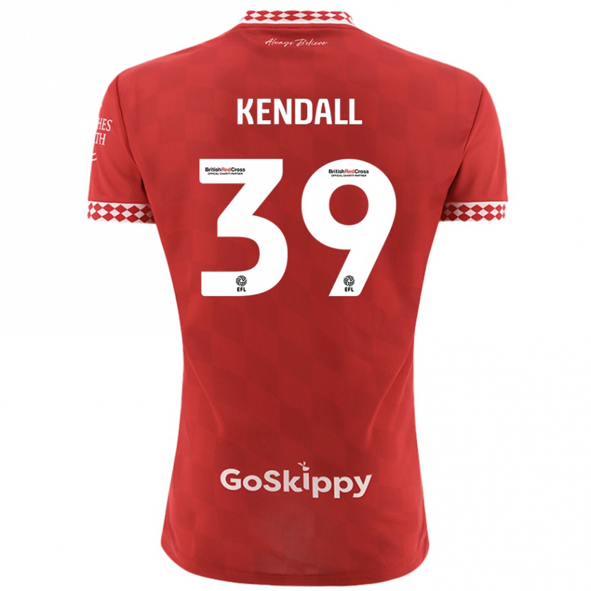 Kids Football Maya Kendall #39 Red Home Jersey 2024/25 T-Shirt Nz