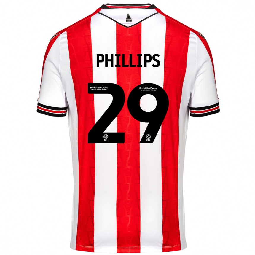 Kids Football D'margio Wright-Phillips #29 Red White Home Jersey 2024/25 T-Shirt Nz