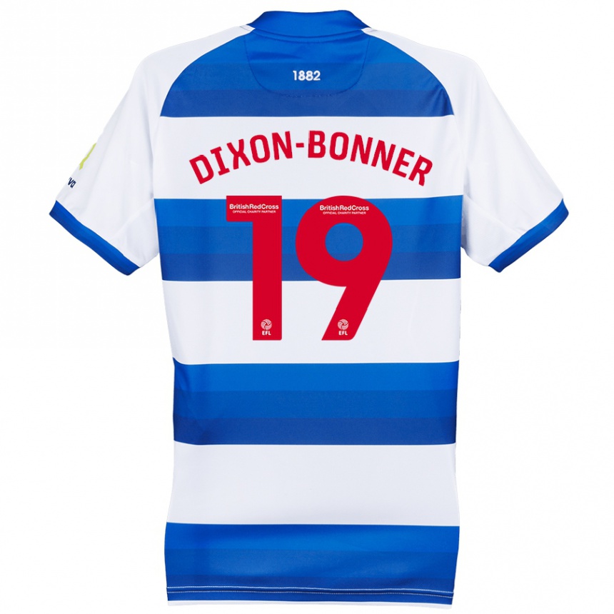 Kids Football Elijah Dixon-Bonner #19 White Blue Home Jersey 2024/25 T-Shirt Nz