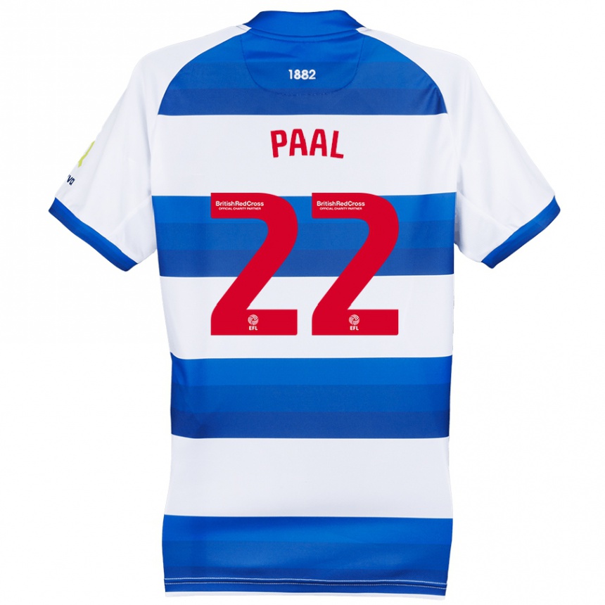 Kids Football Kenneth Paal #22 White Blue Home Jersey 2024/25 T-Shirt Nz