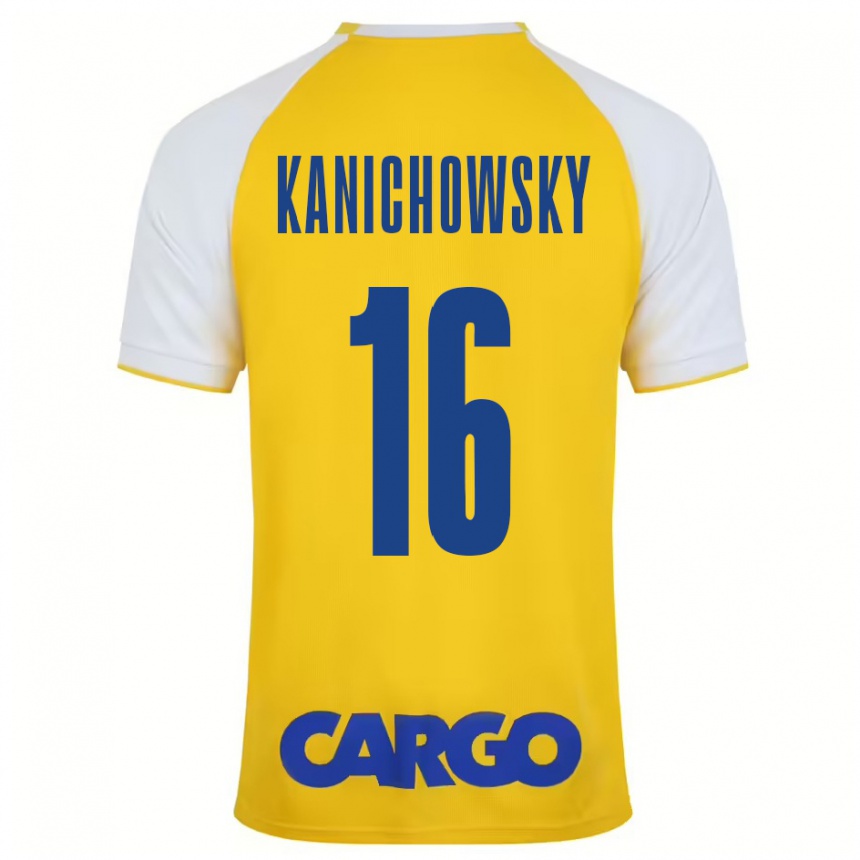 Kids Football Gabi Kanichowsky #16 Yellow White Home Jersey 2024/25 T-Shirt Nz