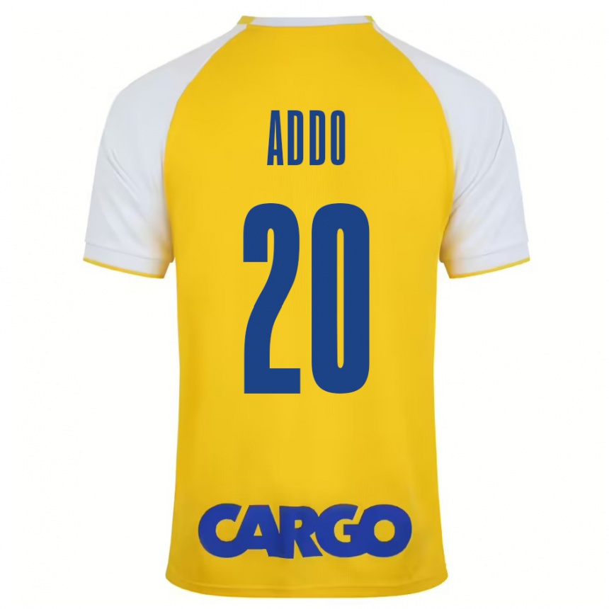 Kids Football Henry Addo #20 Yellow White Home Jersey 2024/25 T-Shirt Nz