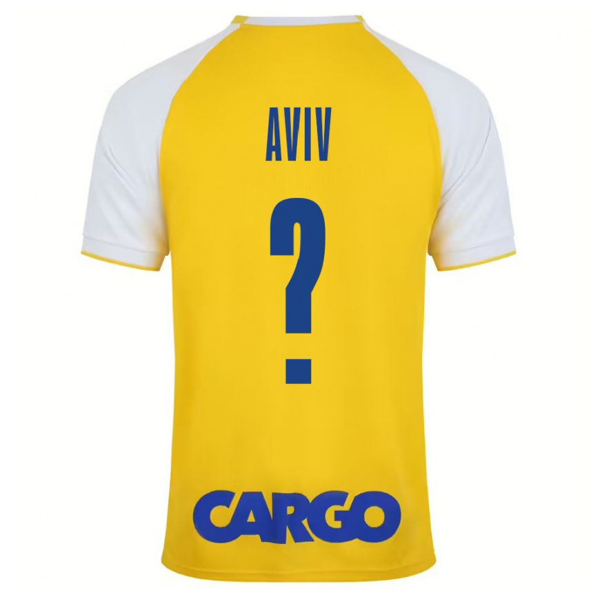 Kids Football Yoyo Aviv #0 Yellow White Home Jersey 2024/25 T-Shirt Nz