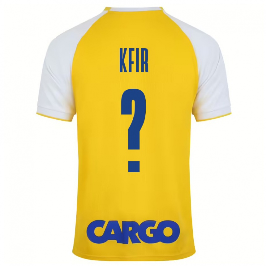 Kids Football Yuval Kfir #0 Yellow White Home Jersey 2024/25 T-Shirt Nz