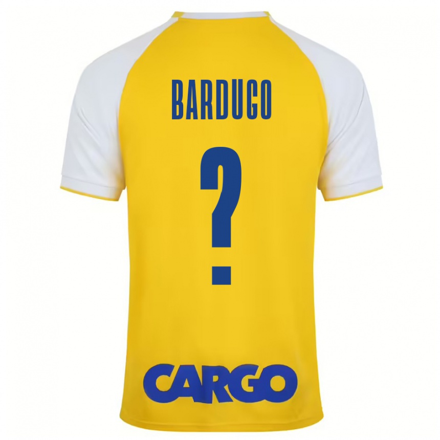 Kids Football Ori Bardugo #0 Yellow White Home Jersey 2024/25 T-Shirt Nz