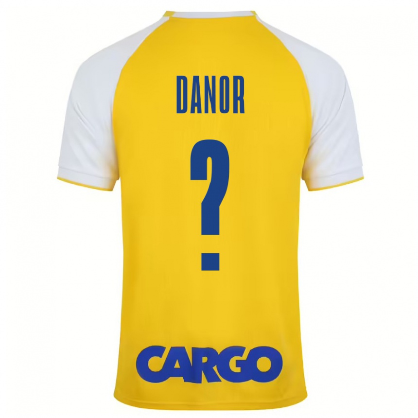 Kids Football Yaheli Danor #0 Yellow White Home Jersey 2024/25 T-Shirt Nz