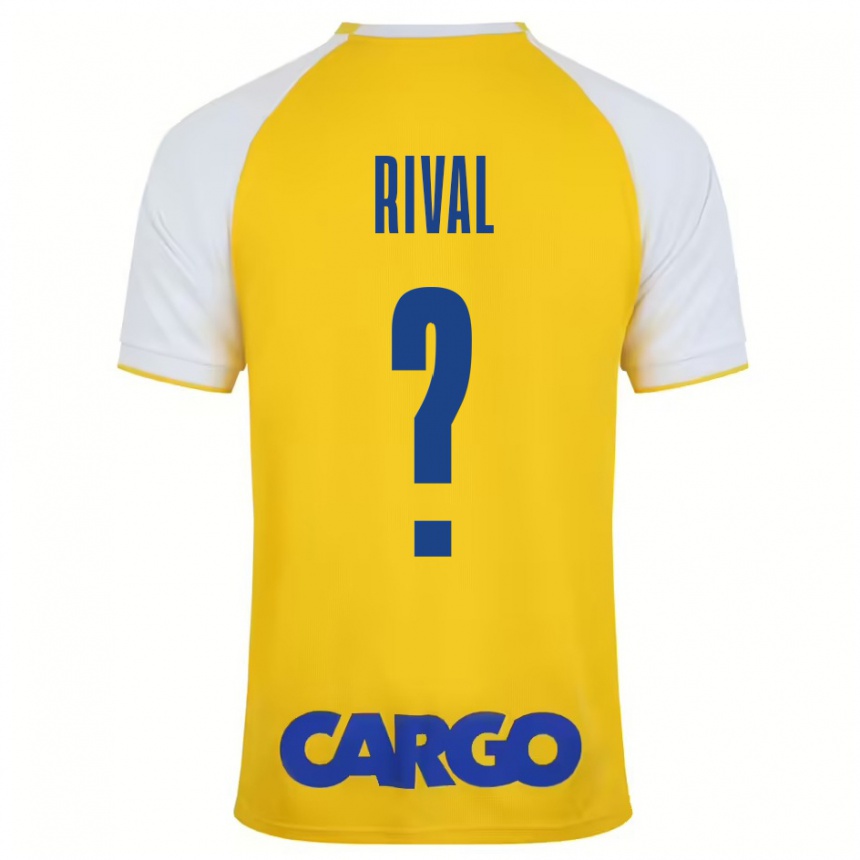 Kids Football Ran Rival #0 Yellow White Home Jersey 2024/25 T-Shirt Nz