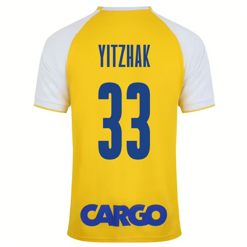 Kids Football Or Yitzhak #33 Yellow White Home Jersey 2024/25 T-Shirt Nz