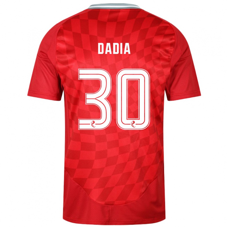 Kids Football Or Dadia #30 Red Home Jersey 2024/25 T-Shirt Nz