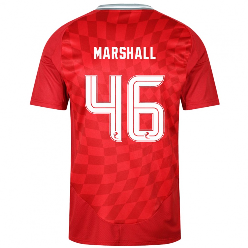 Kids Football Findlay Marshall #46 Red Home Jersey 2024/25 T-Shirt Nz