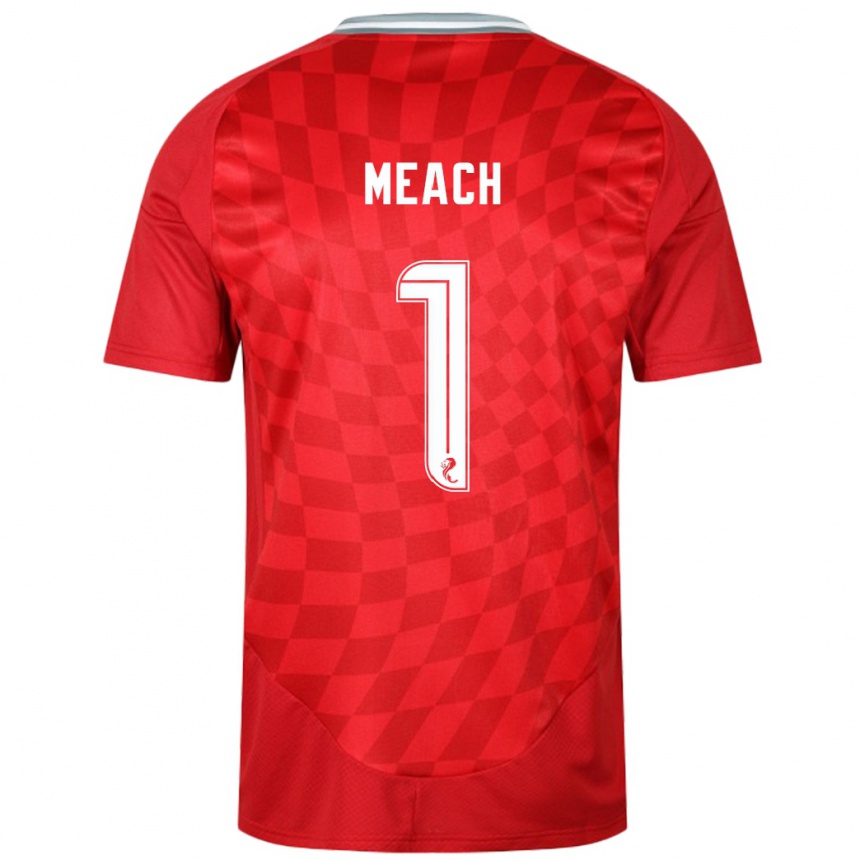 Kids Football Aaliyah-Jay Meach #1 Red Home Jersey 2024/25 T-Shirt Nz