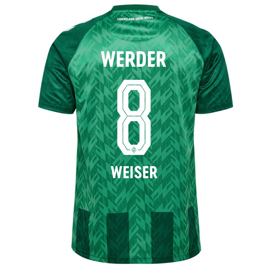 Kids Football Mitchell Weiser #8 Green Home Jersey 2024/25 T-Shirt Nz