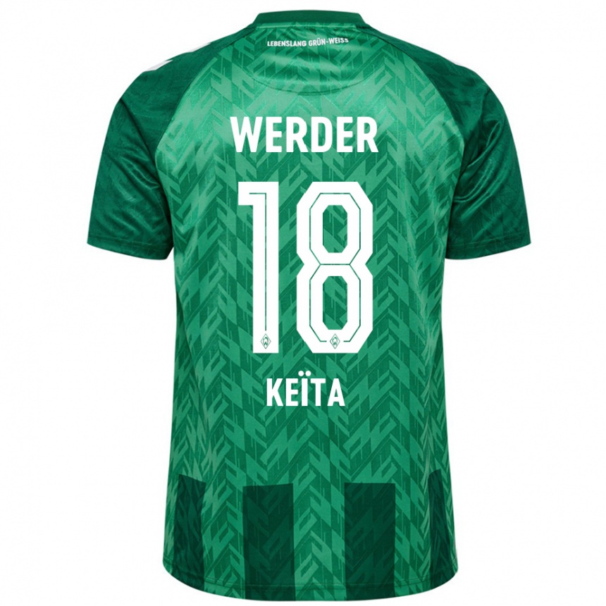 Kids Football Naby Keïta #18 Green Home Jersey 2024/25 T-Shirt Nz