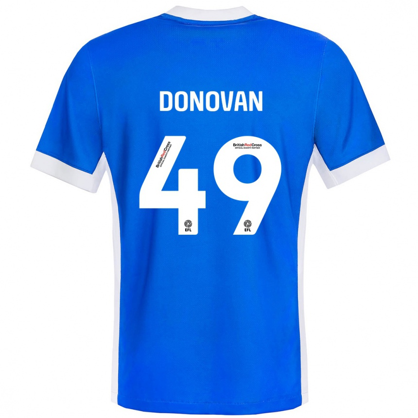 Kids Football Romelle Donovan #49 Blue White Home Jersey 2024/25 T-Shirt Nz