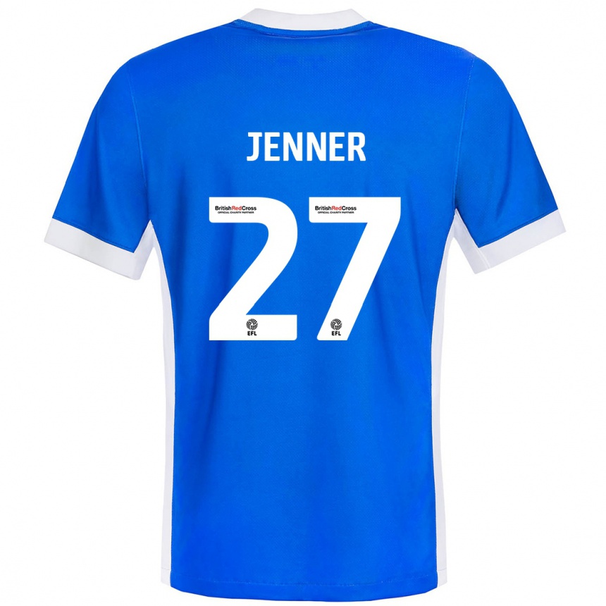 Kids Football Abbi Jenner #27 Blue White Home Jersey 2024/25 T-Shirt Nz