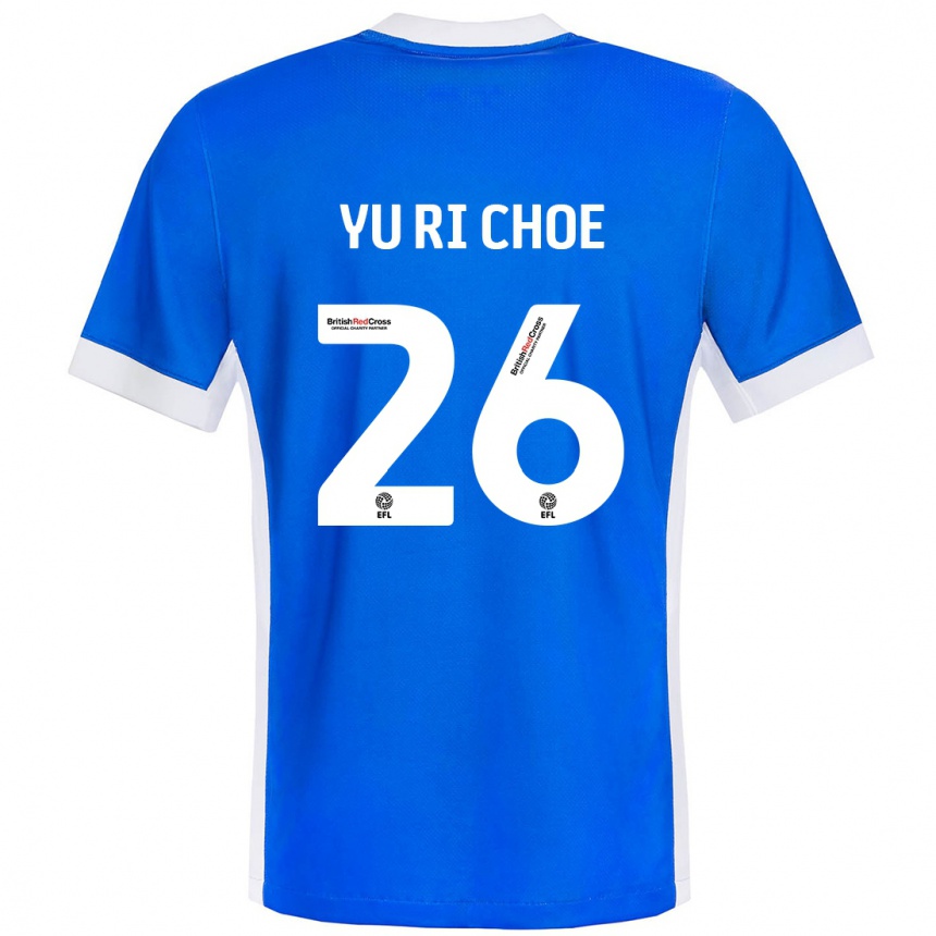 Kids Football Yu-Ri Choe #26 Blue White Home Jersey 2024/25 T-Shirt Nz