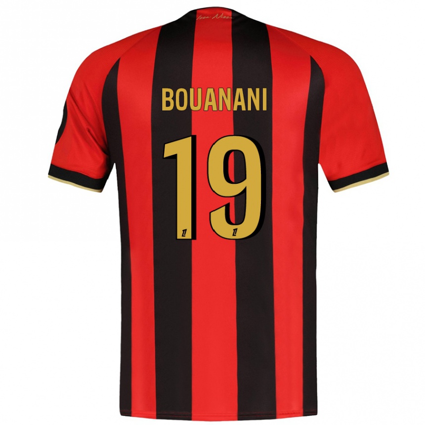 Kids Football Badredine Bouanani #19 Red Black Home Jersey 2024/25 T-Shirt Nz