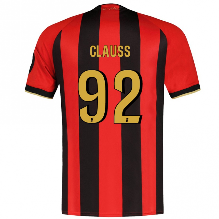 Kids Football Jonathan Clauss #92 Red Black Home Jersey 2024/25 T-Shirt Nz