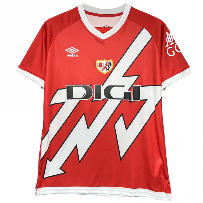 Kids Football Ana María Gutiérrez Montero #0 White Red Home Jersey 2024/25 T-Shirt Nz