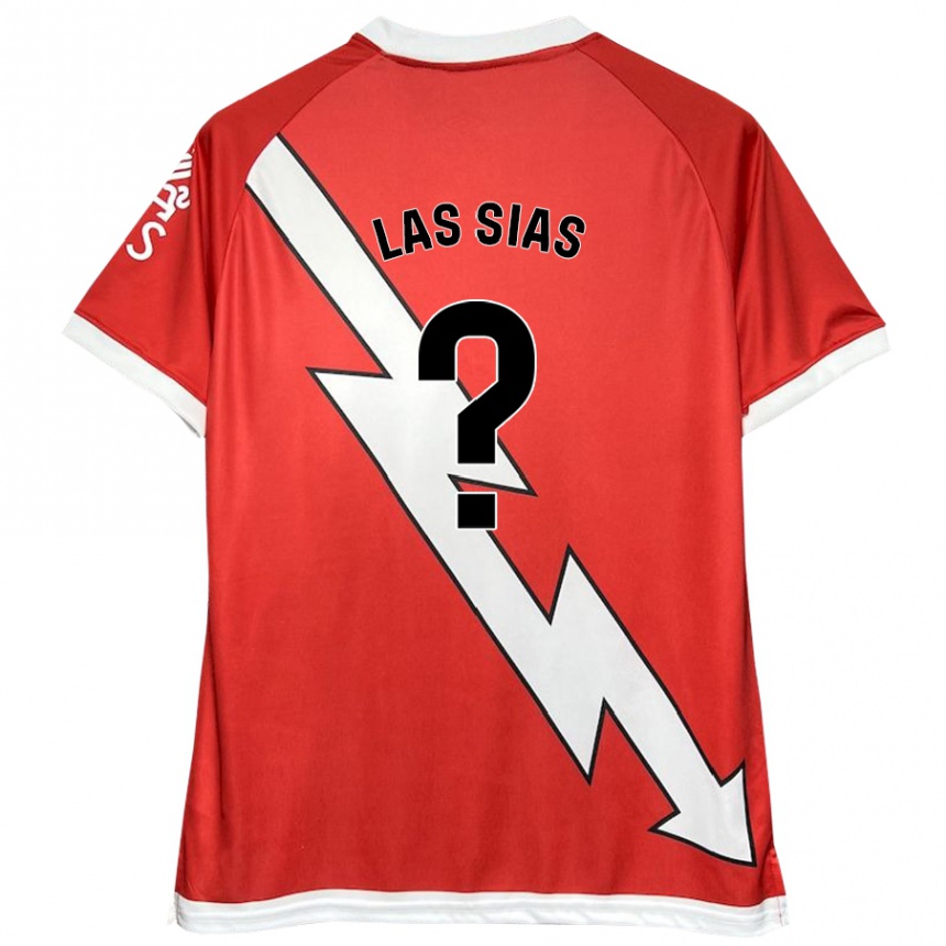 Kids Football Marco De Las Sías #0 White Red Home Jersey 2024/25 T-Shirt Nz