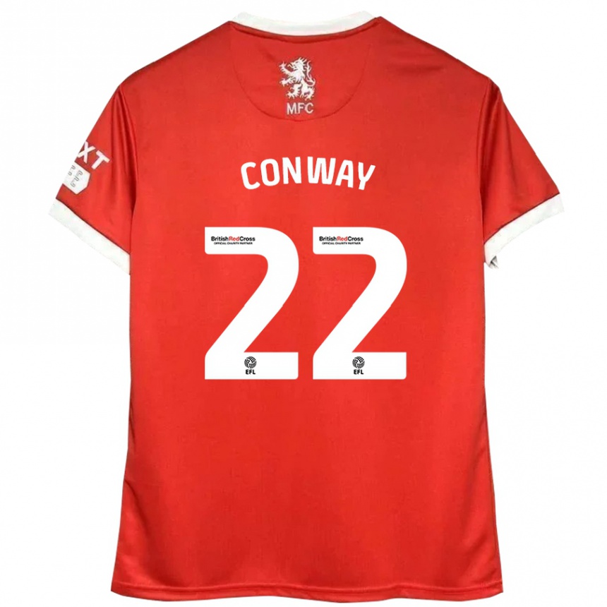 Kids Football Tommy Conway #22 Red White Home Jersey 2024/25 T-Shirt Nz