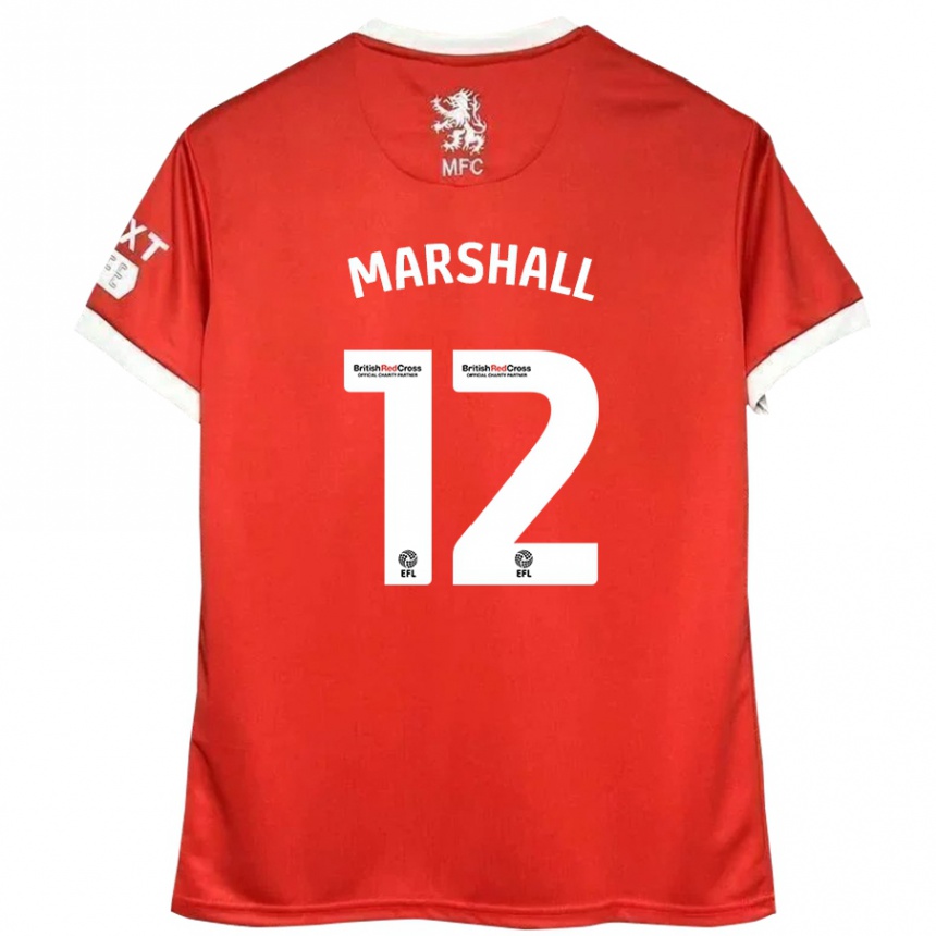 Kids Football Eve Marshall #12 Red White Home Jersey 2024/25 T-Shirt Nz