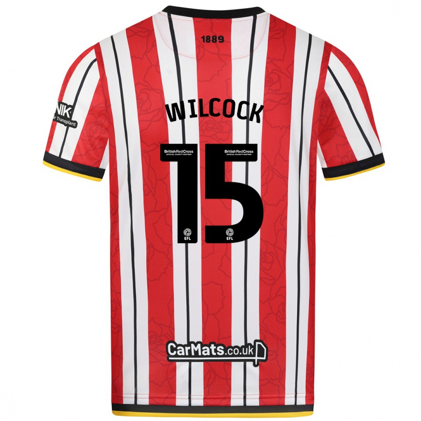 Kids Football Tamara Wilcock #15 Red White Stripes Home Jersey 2024/25 T-Shirt Nz