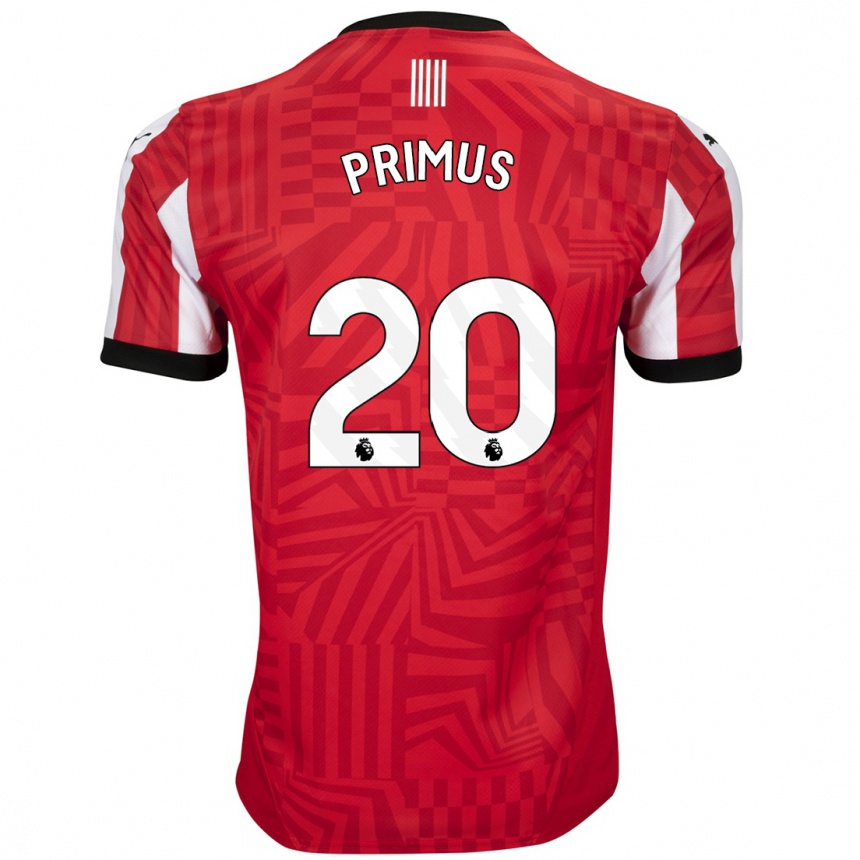 Kids Football Atlanta Primus #20 Red White Home Jersey 2024/25 T-Shirt Nz